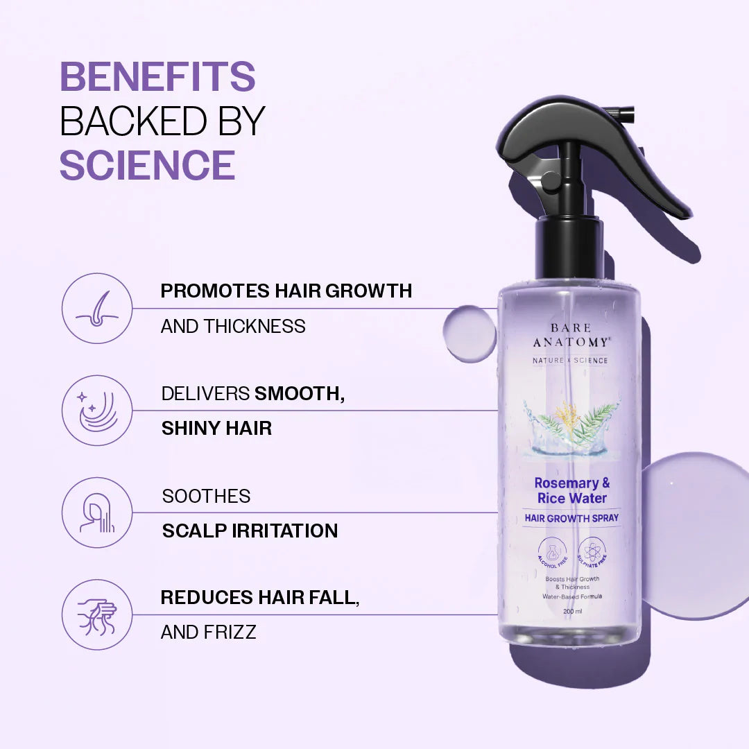 Rosemary & Rice Water Hair Growth Spray - 200 ml
