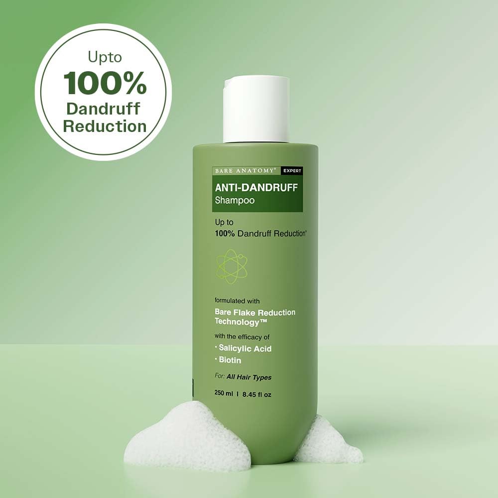 Anti-Dandruff Shampoo | Up To 100% Dandruff Reduction | ZPTO-Free | pH 5.3 | Salicylic Acid, Piroctone Olamine, Biotin &amp; Menthol | Non-Drying Formula | Suitable for Men &amp; Women | 250 ml