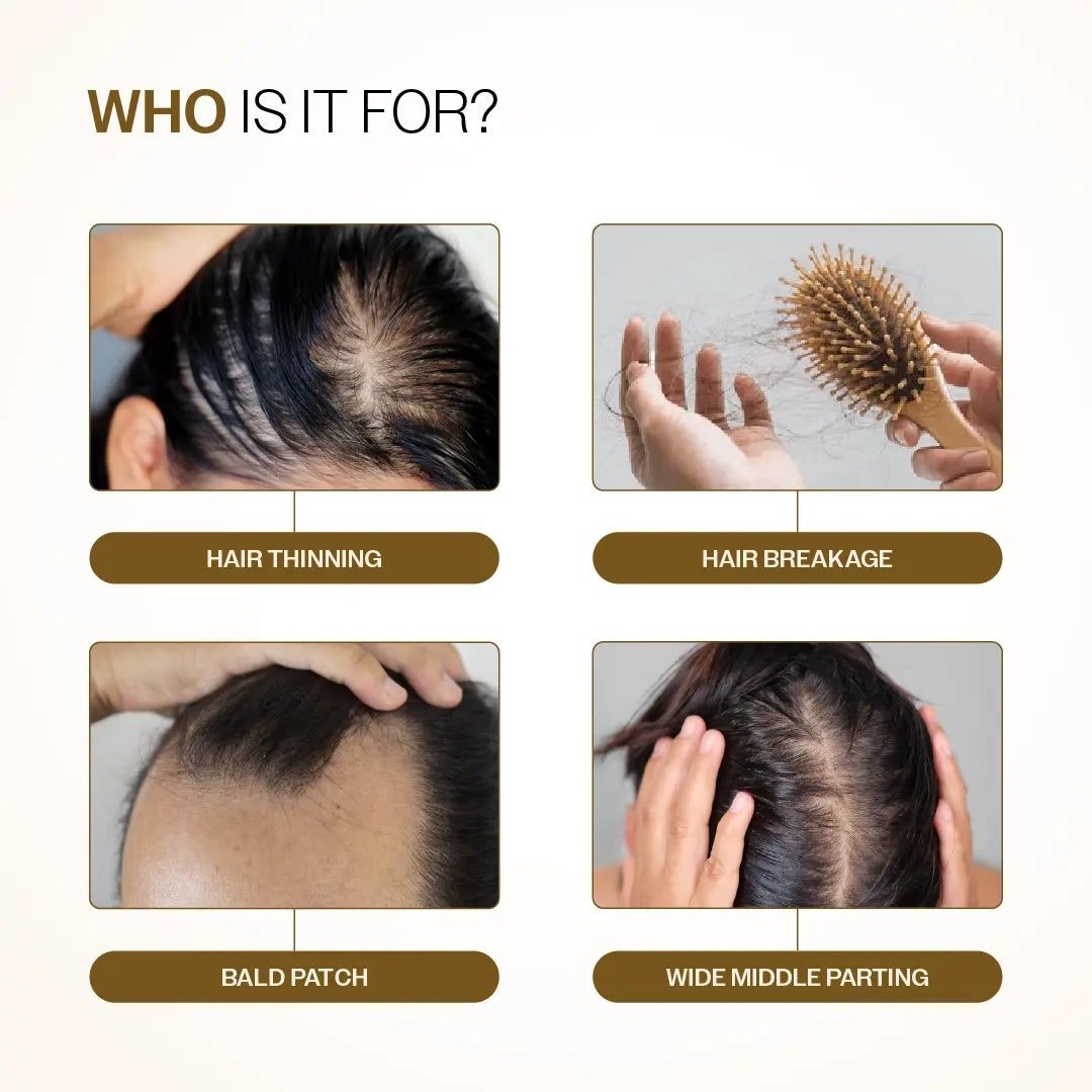 Hair Growth Serum (30 ml | Pack of 3) &amp; Scalp Massager Hair Growth Combo