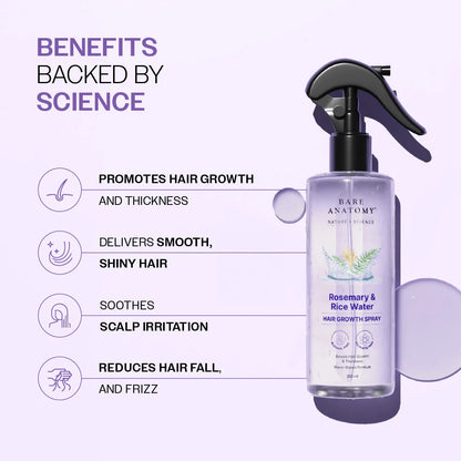 Rosemary &amp; Rice Water Hair Growth Spray - 200 ml