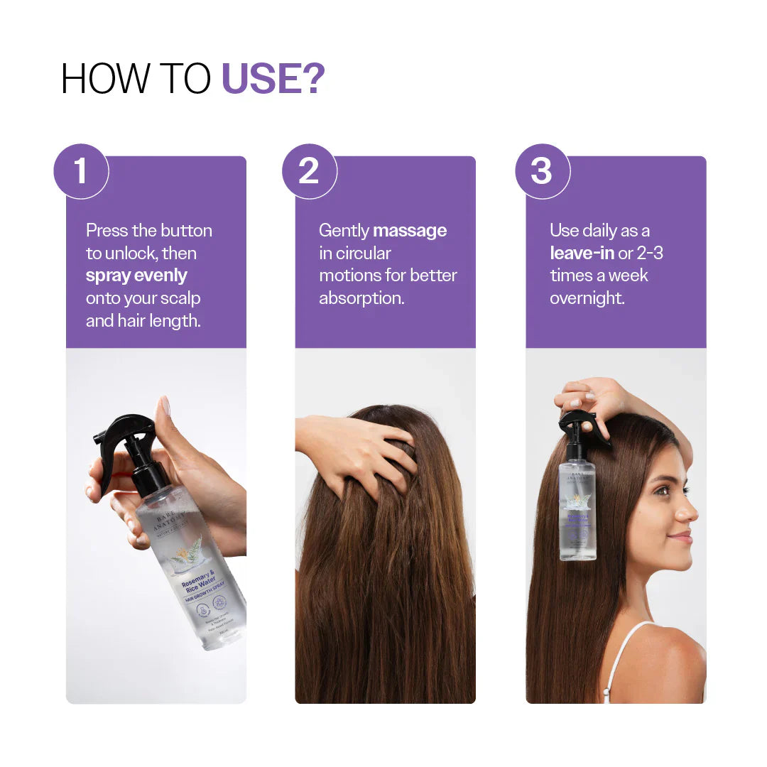 Rosemary &amp; Rice Water Hair Growth Spray - 200 ml